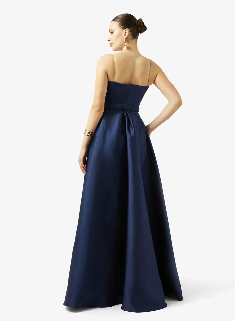 Akadia Fashion OFF SHOULDER PLEATED BUST TAFFETA DRESS ED